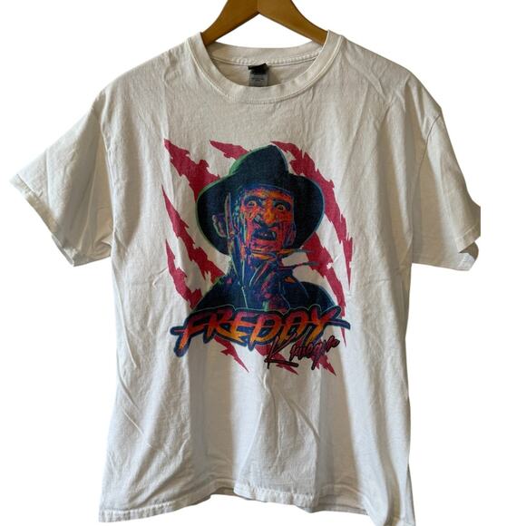 Vintage Freddy Krueger Nightmare On Elm Street Graphic T Shirt L - Picture 1 of 4